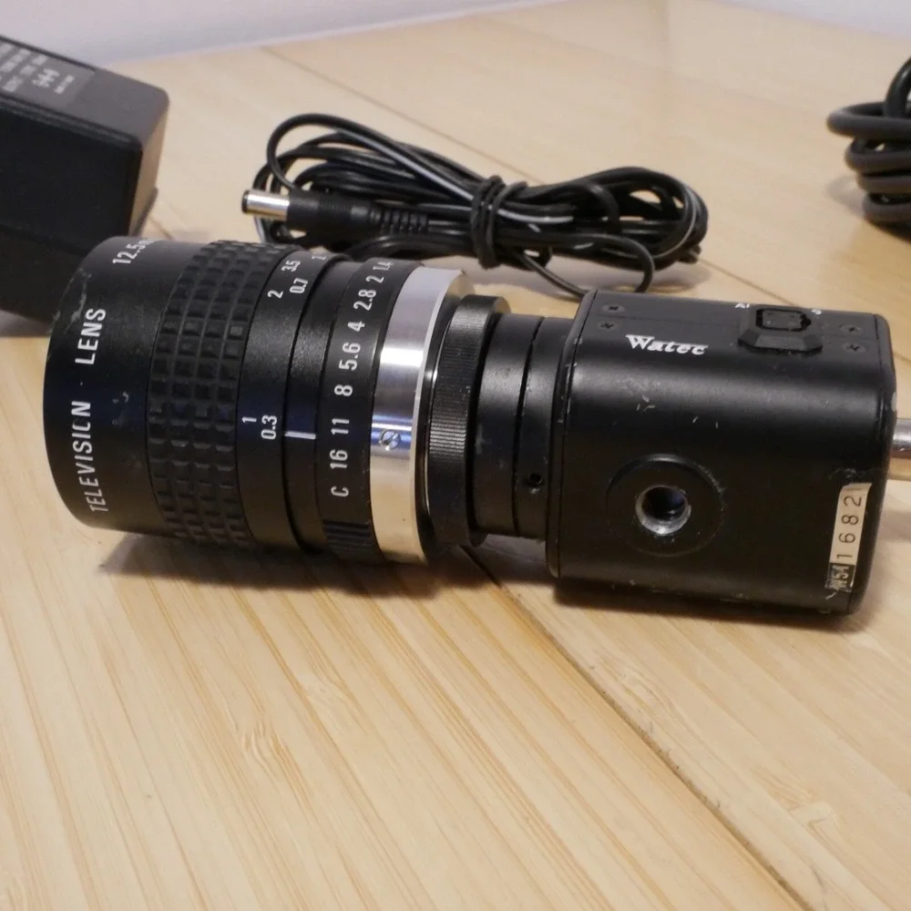 Watec WAT-902A Camera & Cosmicar‎ 1.25mm 1:14 Lens, Tested - See Notes
